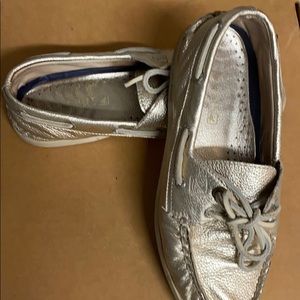 Sperry gold boat shoes